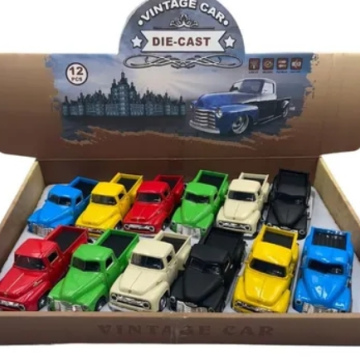 Camioneta Retrô metal 13cm 12 unidades